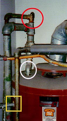 A vent pipe that goes downward when it SHOULD go up