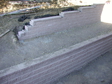 Dry-wall retaining walls