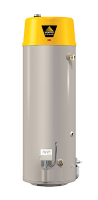 Vertex condensing gas water heater